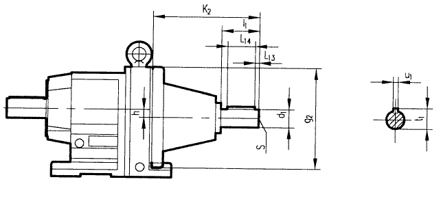 GRXF167系列斜齒輪減速電機(jī)安裝結(jié)構(gòu)尺寸